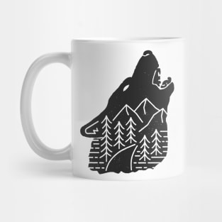 Wolf Print Wolf Art Mug